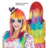 PARRUCCA MULTICOLOR MELENA CLOWN PER TRAVESTIMENTI DI CARNEVALE E PARTY A TEMA TOP QUALITY COD 4981 GUIRCA 8434077049815