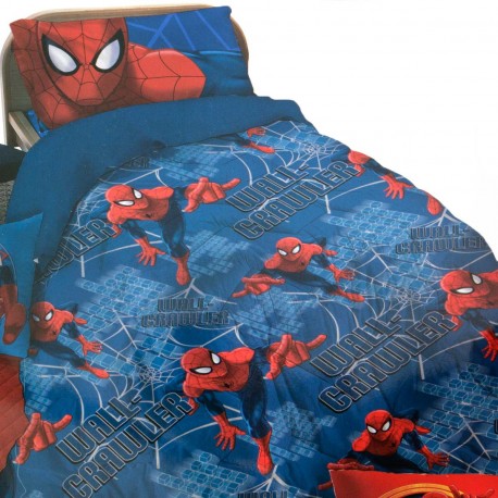 COPRILETTO TRAPUNTATO SPIDERMAN MARVEL ORIGINAL LETTO 1 PIAZZA 170X260CM 100%POLIESTERE PRODOTTO UFFICIALE HERMET ITALY