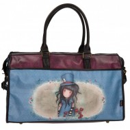 BORSA DA VIAGGIO CON TRACOLLA THE HATTER GORJUSS SANTORO LONDON ORIGINAL 48X30X25CM SIMILPELLE IDEALE PER PALESTRA/PISCI