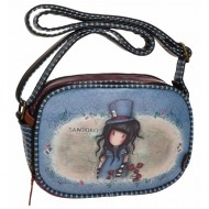 TRACOLLA CON ZIP THE HATTER GORJUSS SANTORO LONDON ORIGINAL IN SIMILPELLE 23X17X8CM ORIZZONTALE 23CM TOP QUALITY