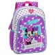 ZAINO SCUOLA IN SIMILPELLE 30X40X16CM MINNIE DAISY DISNEY ORIGINAL 1 ZIP TASCA ANTERIORE CON ZIP TASCA PORTA BORRACCIA