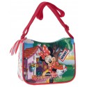 TRACOLLINA MINNIE STRAWBERRY JAM CON ZIP DISNEY ORIGINAL 29X15X7CM.70%POLIESTERE DISEGNO A RILIEVO IN PVC30%