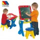 BANCHETTO SCRIVANIA LAVAGNA MAGNETICA CON SGABELLO IN PLASTICA 30 ACCESSORI INCLUSI PLAY DESK MAGNETIC STUDIO. MOLTO