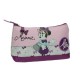 BUSTINA BEAUTY 1 CERNIERA MINNIE GLAM DISNEY ORIGINAL 22X13X8CM SIMILPELLE FANT. ROSA E VINACCIO APPLICAZIONI A RILIEVO