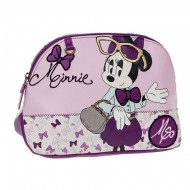 BUSTINA GRANDE BEAUTY MINNIE GLAM DISNEY ORIGINAL MORBIDO IN SIMILPELLE 34X20X13CM CON APPLICAZIONI A RILIEVO