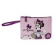 BUSTINA BEAUTY 1 CERNIERA MINNIE GLAM DISNEY ORIGINAL 23X16 CM SIMILPELLE FANTASY ROSA E VINACCIO APPLICAZIONI A RILIEVO