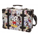 BEAUTY VINTAGE MICKEY COMIC 2 DISNEY ORIGINAL RIGIDO TIPO VALIGIA 31X21X11CM CHIUSURA A TRIPLA COMBINAZIONE TOP QUALITY