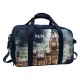 BORSA GRANDE CON TRACOLLA DA VIAGGIO PALESTRA E PISCINA PEPE JEANS LONDON ORIGINAL BLU 30X50X29CM.100% POLIETER