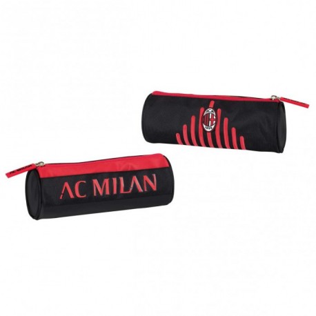 ASTUCCIO TOMBOLINO SCUOLA AC MILAN ORIGINAL 21X8X8CM 1 ZIP CON SCRITTA E LOGO A RILIEVO DISTRIBUITO DA F.C.PANINI ITALY