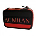 ASTUCCIO CORREDO SCUOLA3 ZIP AC MILAN ORIGINAL 41 PEZZI FRIXION/GIOTTO/LYRA/TRATTO/DISTRIBUITO DA PANINI ITALY