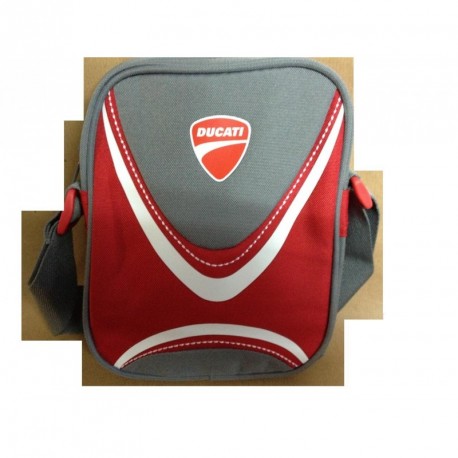 TRACOLLINA BOY VERTICALE DUCATI MIS16X21X6CM.TESSUTO GRIGIOROSSA