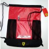ZAINO A SACCA SCUDERIA FERRARI ORIGINAL ROSSA E NERA SIMILPELLE 43X33CM 1 TASCA CON ZIP + 2 DISTRIB.DA F.C.PANINI ITALY