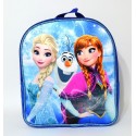 ZAINO ASILO FROZEN DISNEY ORIGINAL 1 ZIP CON DISEGNI E GLITTER BLU E AZZURRO 28X26X10CM ALTA QUALITA" ACCADEMIA ITALY