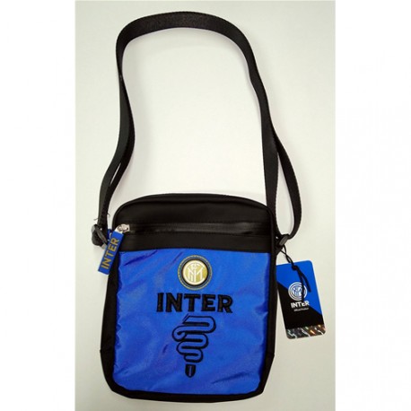 TRACOLLINA FC INTERNAZIONALE ORIGINAL CHIUSURE E TASCHE CON ZIP LOGO IN GOMMA UFFICIALE 24X19X3CM DA F.C.PANINI ITALY