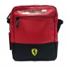 TRACOLLA FREE TIME SCUDERIA FERRARI ORIGIN.IN SIMILPELLE ROSSA E NERA 28X25X7CM CHIUSURA E TASCHE CON ZIP LOGO IN GOMMA