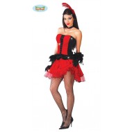 COSTUME CARNEVALE CAN CAN ADULTA TAGLIA UNICA VESTITO COMPLETO DI DIADEMA PER FESTE E TRAVESTIMENTI VARI COD 80486