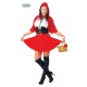 COSTUME CARNEVALE CAPUCCETTO ROSSO ADULTA TAGLIA M VESTITO COMPLETO DI CAPUCCIO PER TRAVESTIMENTI 100%POLIESTER C.80492