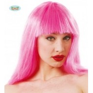 PARRUCCA MEDIA LUNGHEZZA ROSA BEAUTY PER TRAVESTIMENTI DI CARNEVALE E FESTE VARIE A TEMA TOP QUALITY GUIRCA COD 4193