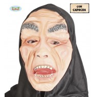 MASCHERA HORROR CON CAPUCCIO PER TRAVESTIMENTI DI HALLOWEEN CARNEVALE E FESTE VARIE A TEMA TOP QUALITY GUIRCA COD 2353