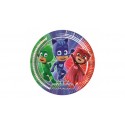 CONFEZIONE 8 PIATTI IN PLASTICA 19,5CM PJMASKS I SUPER PIGIAMINI ORIGINALI PER FESTE DI COMPLEANNO E PARTY VARI