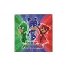 CONFEZIONE 20 TOVAGLIOLI CARTA PJMASKS I SUPER PIGIAMINI 33X33CM 2 VELI PER FESTE DI COMPLEANNO IN POLPA DI CELLULOSA