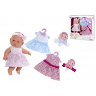 BAMBOLA BIONDA LARA 30CM DA COLLEZZIONE CON VESTITINO +2 RICAMBI OCCHI AZZURRI TOP QUALITY ROSA TOYS 3053 MADE IN ESPANA