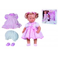 BAMBOLA BIONDA LARA 35CM DA COLLEZZIONE CON VESTITINO E RICAMBIO OCCHI AZZURRI TOP QUALITY ROSA TOYS 3355 MADE IN ESPANA