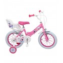 BICICLETTA CON ROTELLE 12" MINNIE DISNEY ORIGINAL COLORE ROSA COD 611 TOP QUALITY DISTRIBUITO DA TOIM SL ESPANA