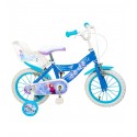 BICICLETTA CON ROTELLE 16" FROZEN DISNEY ORIGINAL COLORE ROSA C.682 TOP QUALITY DISTRIBUITO DA TOIM SL ESPANA