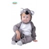 COSTUME CARNEVALE KOALA BABY 12/24 MESI VESTITO COMPLETO TUTA CON CAPUCCIO GRIGIO E BIANCO 100%POLIESTER COD 85549