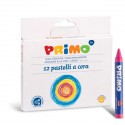 PASTELLI A CERA MAXI PRIMO 12 PEZZI CM 8,5 COLORI ASSORTITI (MADE IN ITALY)