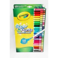 COLORI I LAVABILISSIMI 50 PENNARELLI ULTRA LAVABILI SUPERPUNTA TRATTO SOTTILE TRATTO SPESSO CRAYOLA MADE IN USA