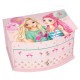 PORTAGIOIE CANDY E LEXY TOP MODEL DE PESCHE ORIGINAL 2 CASSETTI E SPECCHIO INTERNO ALL"APERTURA 19X11X14CM ROSA