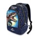 ZAINO SCUOLA TRE CERNIERE JURASSIC WORLD ORIGINALE 42X36CM