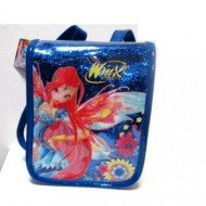 TRACOLLINA PIATTA WINX BLOOM BLU CON GLITTER