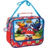TRACOLLINA DA VIAGGIO E ASILO CON TASCA E DISEGNO SU PATTINA IN PVC A RILIEVO SUPER WINGS ORIGINAL 23X28X9CM POLIESTERE