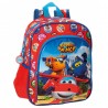 ZAINETTO ASILO SUPER WINGS MOUNTAI ORIGINAL 23X25X10CM POLIEST.DISEGNO A RILIEVO IN PVC SISTEMA PER AGGANCIO CARRELLINO