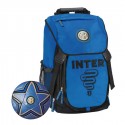 PROMO SCUOLA FC INTERNAZIONALE ORIGINAL ZAINO EST.42X31X14CM+ ASTUCCIO 3 ZIP 41 PEZZI FRIX/GIOTTO+ PALLONE. PANINI ITALY