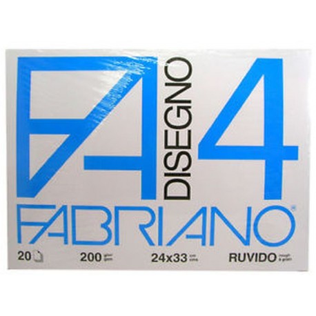 BLOCCO DISEGNO FABRIANO 24X33 RUVIDO F4 220GR.CARTA BIANCA