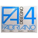 BLOCCO DISEGNO FABRIANO 24X33 RUVIDO F4 220GR.CARTA BIANCA