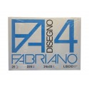 BLOCCO DISEGNO F4 FABRIANO 24X33 LISCIO 220GR. CARTA BIANCA FG.STACCATI