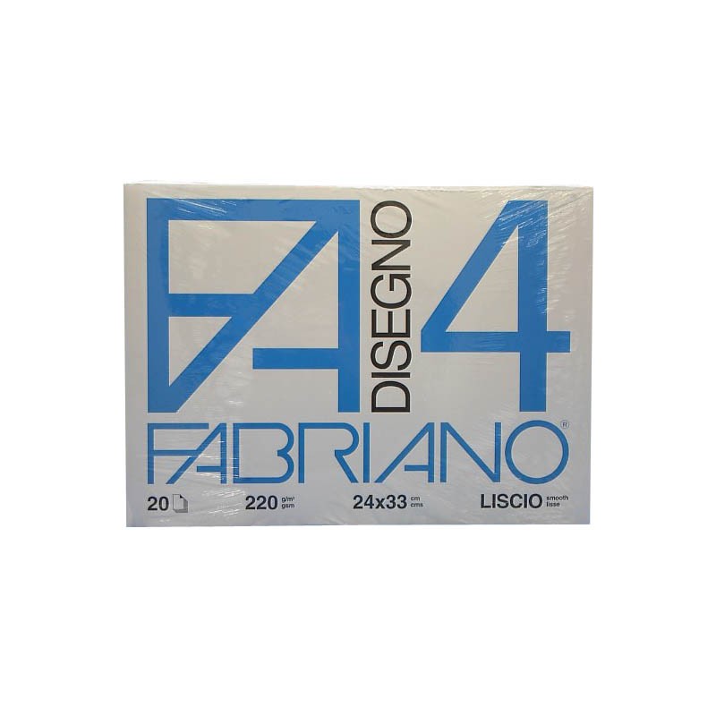 BLOCCO DISEGNO F4 FABRIANO 24X33 LISCIO 220GR. CARTA BIANCA FG.STACCATI -  Parole e Pensieri