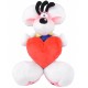 PELUCHE DIDDL BIANCO CON TUTA BLU BOTTONI GIALLI CUORE ROSSO 32CM NUOVO DIDDL FOREVER ORIGINAL UNITED LABELS AG GERMANY