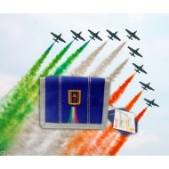 PORTAFOGLIO 3 ANTE BOY FRECCE TRICOLORI BLU 10X13,5CM.