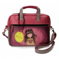 BORSA GORJUSS SANTORO HEARTFELT LONDON ORIGINAL CON TRACOLLA PORTA PC IN SIMILPELLE CON ZIP 33X25X5,5CM