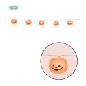 GUIRLANDA DI 12 ZUCCHE 5,5X4,5CM LUCI LED 180CM ARTICOLI DECORATIVI PER HALLOWEEN E PARTY A TEMA BATTERIE INCLUSE