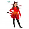 COSTUME DIAVOLETTA BABY 5/6 ANNI VESTITO COMPLETO DI DISDEMA/ALI/CODA PER TRAVESTIMENTI DI HALLOWEEN/CARNEVALE E PARTY