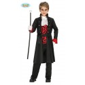 COSTUME VAMPIRO CONTE DRAKULA 7/9 ANNI VESTITO COMPL.GIACCA CAMICIA PANTALONE X TRAVESTIMENTI HALLOWEEN/CARNEVALE