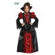 COSTUME VAMPIRESSA BABY 3/4 ANNI COLLETTO E VESTITO PER TRAVESTIMENTI DI HALLOWEEN/CARNEVALE E SCENE HORROR