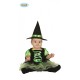 COSTUME STREGHETTA BABY 12/24 MESI VESTITO E CAPPELLO STREGA PER TRAVESTIMENTI DI CARNEVALE/HALLOWEEN SCENE A TEMA